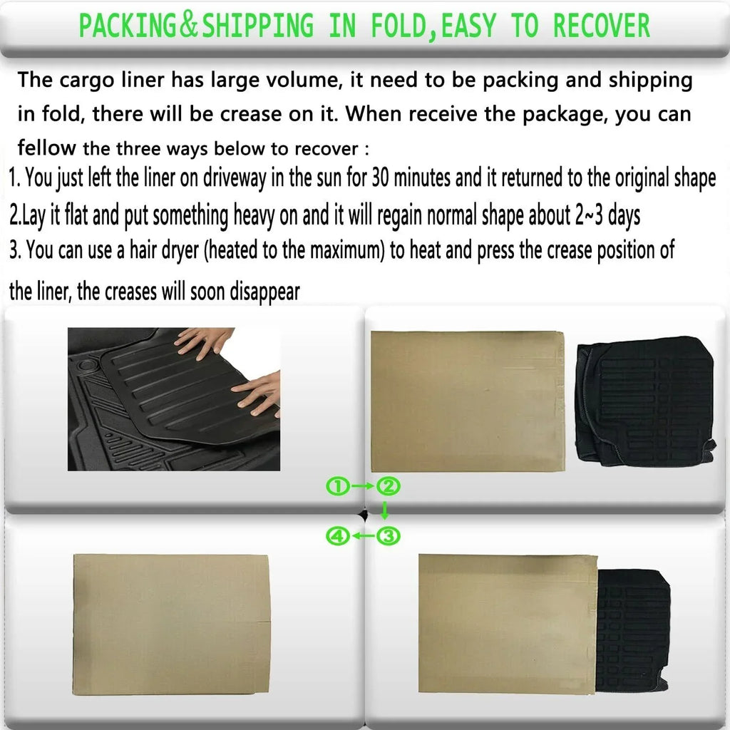 Custom Liner Mats Trunk Mat for Toyota Highlander Cargo Waterproof 2020-2023