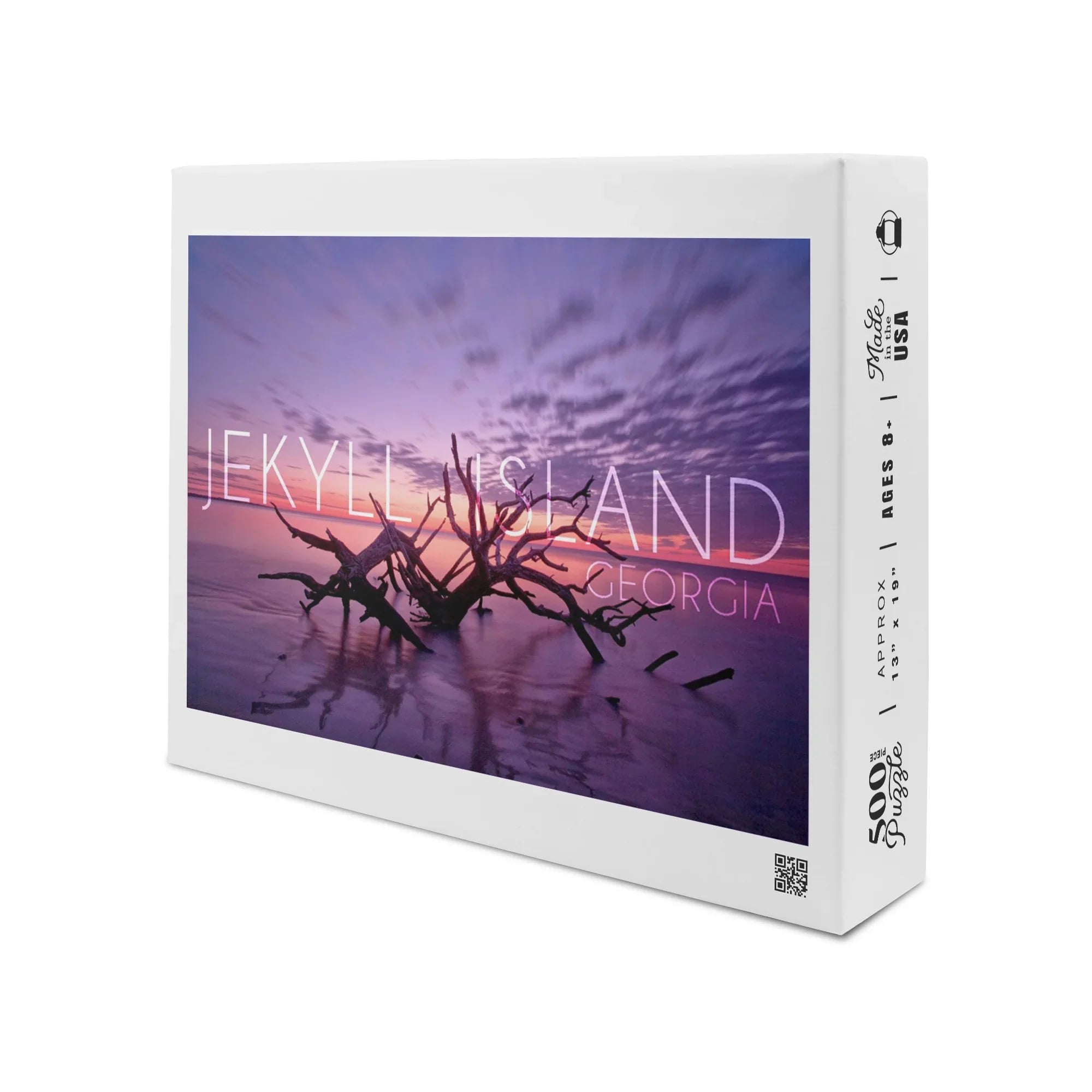 for USA) Jigsaw Island, in and Puzzle on at Sunset Piece Family, inches, Adults 500 (19x27 Made Georgia, Premium Driftwood Beach Jekyll