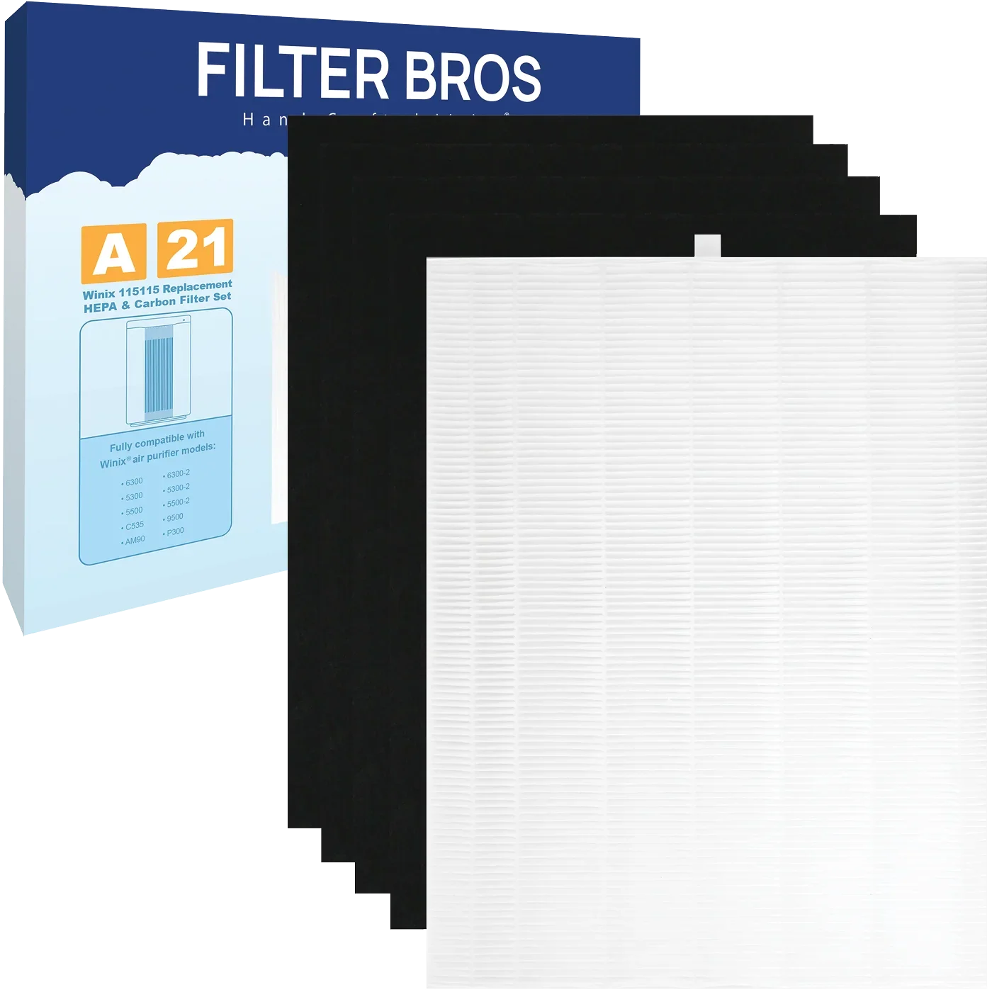 5300, Bros C535 115115 Replacement 9500, Plasmawave Winix Filter Filter 5500-2, Purifiers Compatible 5500, P300, Air HEPA A Home 6300, 5300-2, Series with 6300-2,