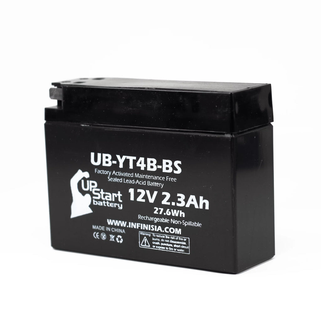 (FI) - 400CC UpStart Battery Motorcycle Free, UB-YT4B-BS Battery SR400 12V, Factory Activated, 2.3Ah, 2010 5-Pack Yamaha for Replacement Maintenance