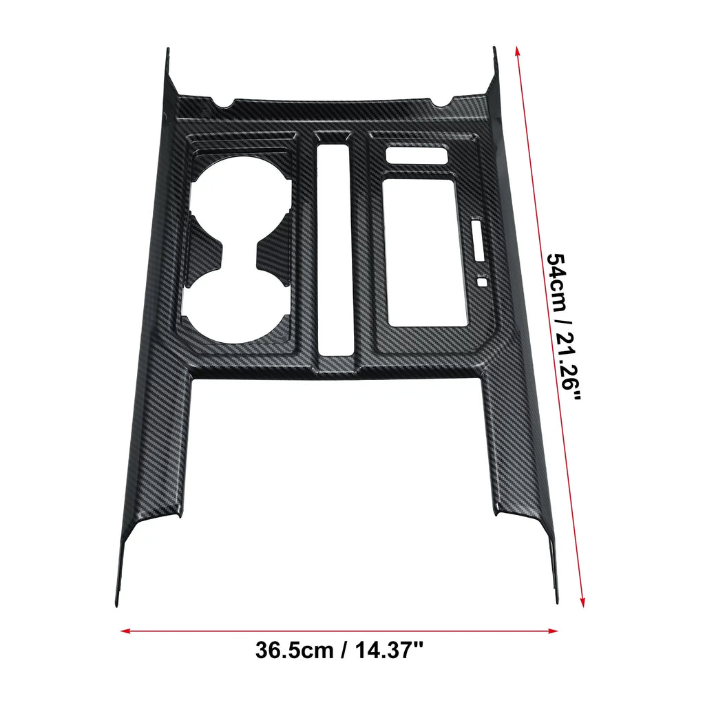 Black Center 2016 2015 Carbon for Cup Car F-150 Cover Pattern 2018 Console Fiber Holder Trim 2019 2017 Gear Shift