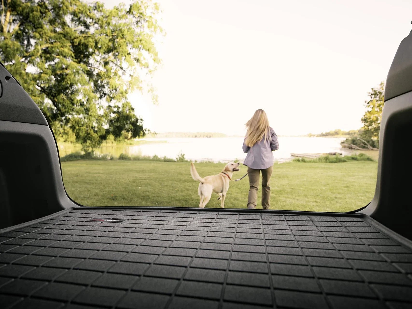 Tan Trunk Seating, Tribute, - Cargo Escape WeatherTech compatible Liner with 2nd Behind Row