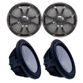 Sounds SW Subwoofers Black Two Grills Revo Closed Wet - Ohm & Grills Black 4 10" Subwoofers Face - &