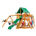 Playsets Bars, Canopy, Swing Monkey and Climbing Green Navigator with Rock Wooden Gorilla Vinyl Set Wall