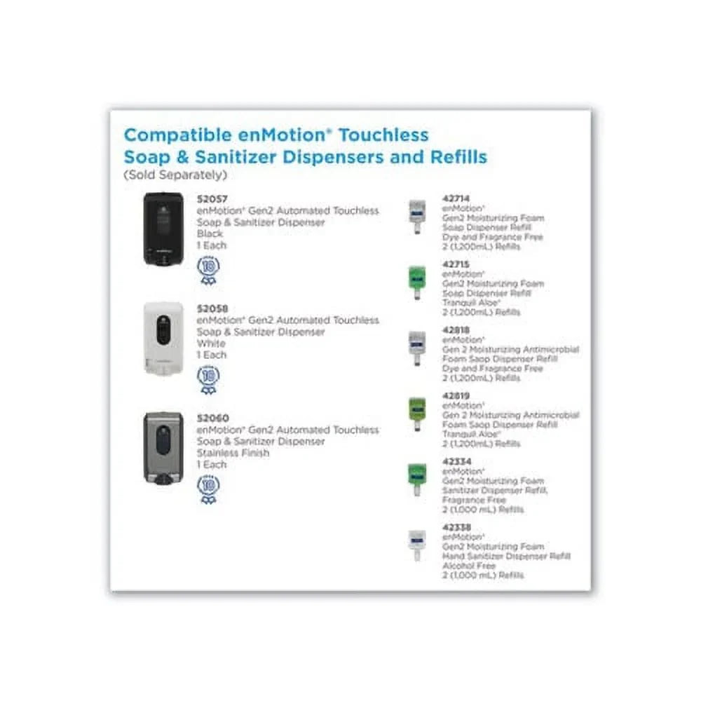Refill mL, Automated Touchless Soap enMotion 2/Carton 1200 Unscented, GP