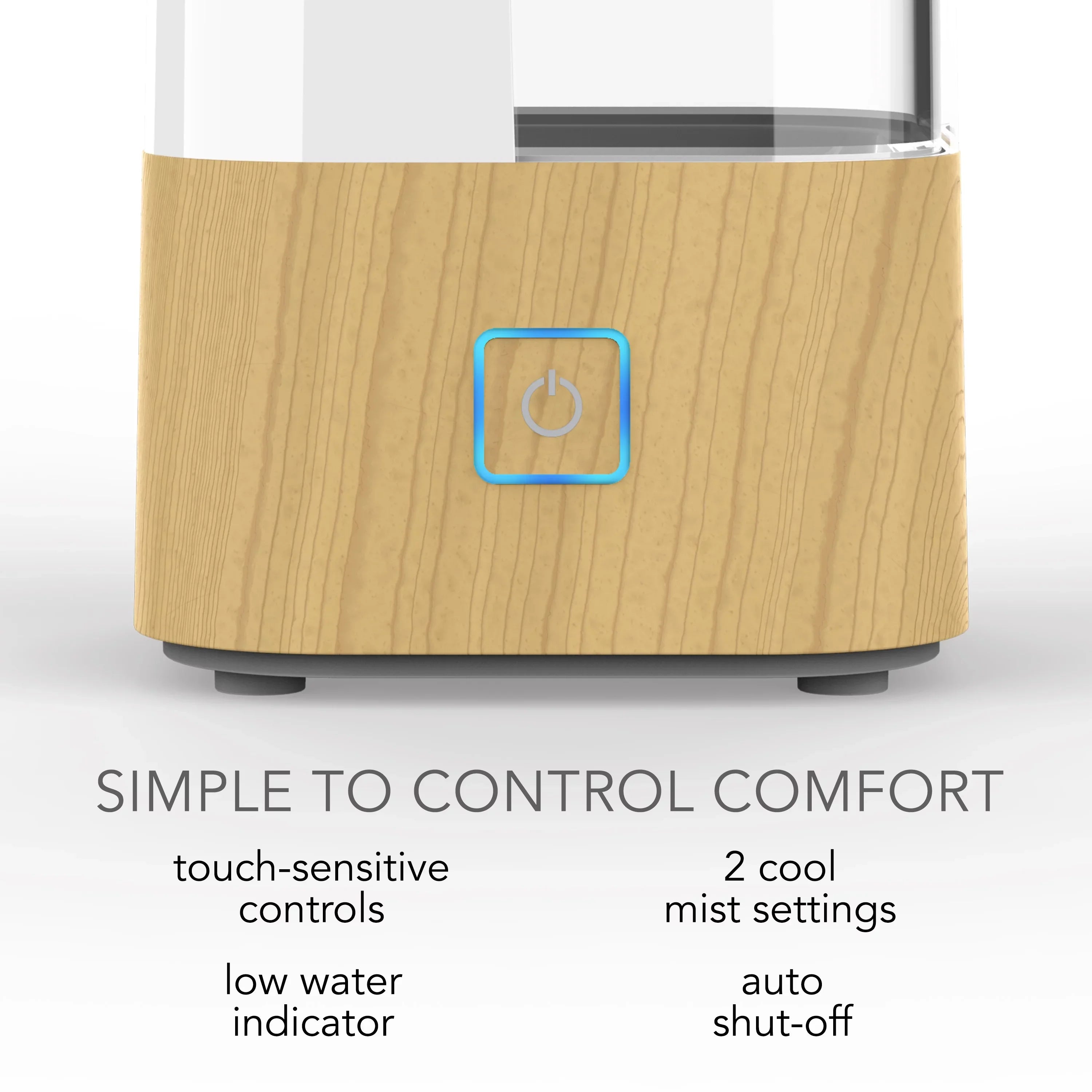 Woodgrain 1 Humidifier, Mist Sharper gal., Ash Ultrasonic Light Cool Image