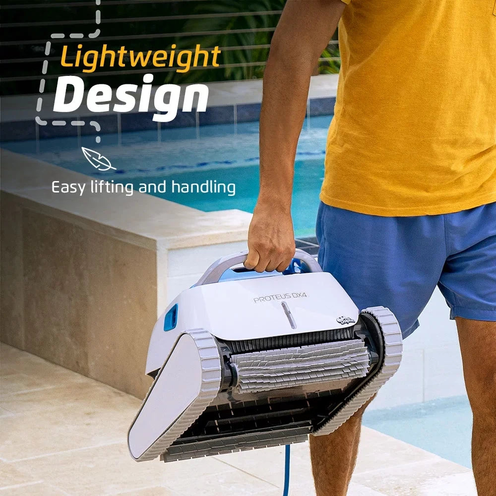 Cleaner for Scrubbing in Climbing Robotic Wall Ideal Powerful Pool up Dolphin Vacuum Waterline — Proteus All Types DX4 Capability 50 Pool Length FT — to —