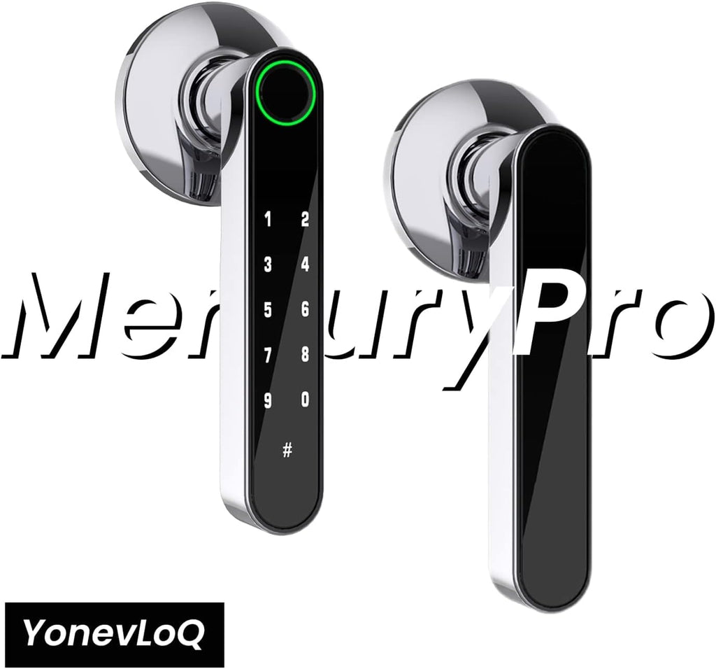 New Door Home Office, Upgrade] by Airbnb, [2024 Fingerprint with Suited and Tuya for Door Smart App Ideally Install Password, Keypads Backup Handle to Lock Keys, Easy GOURE,