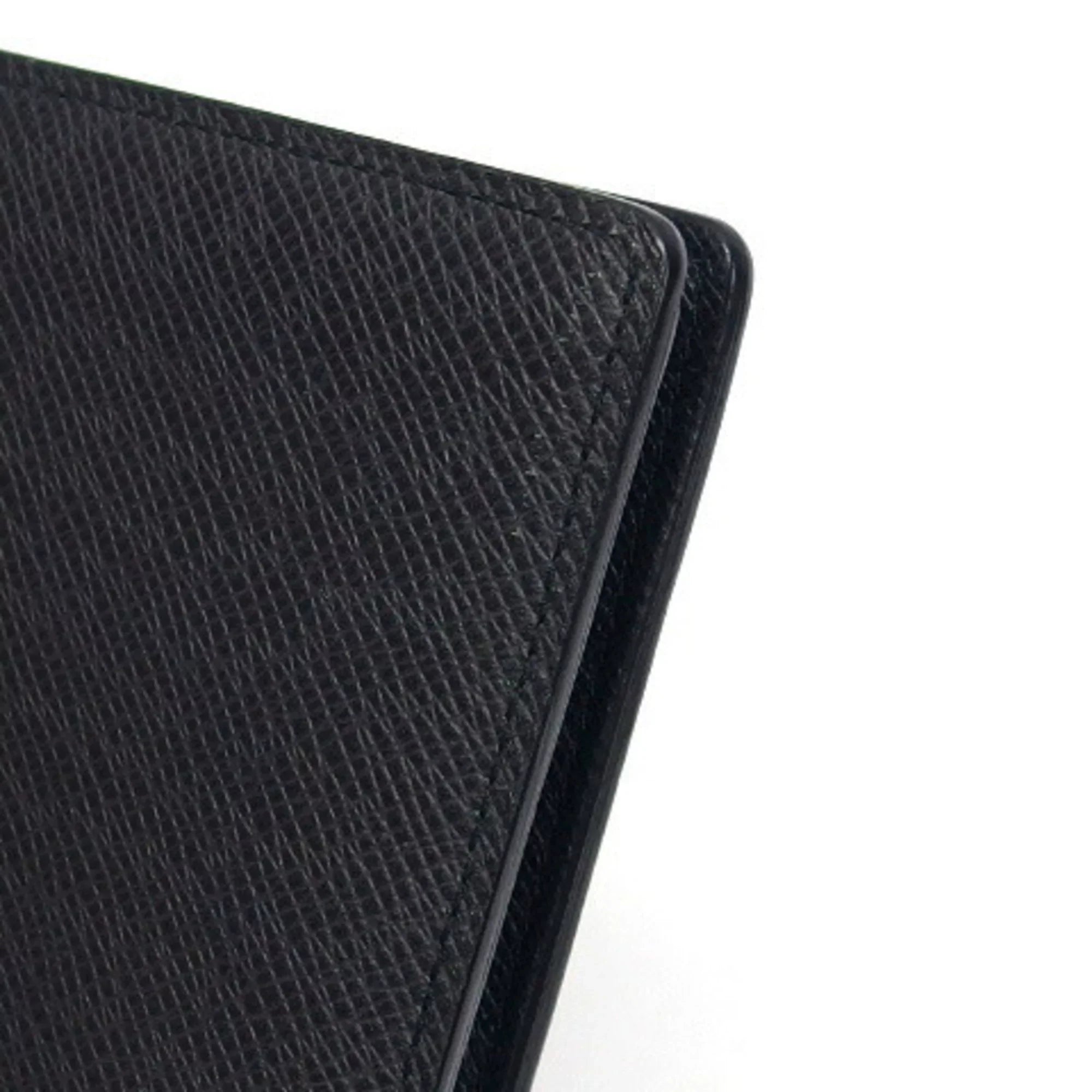 (Good) Long Wallet Black Pre-Owned Bifold Taiga Billfold