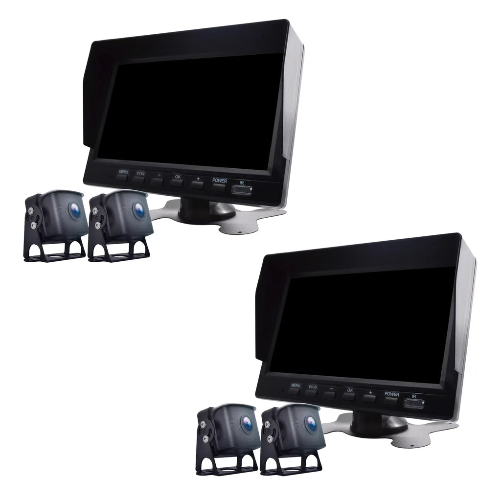 with Truck Monitor Backup 7" Video Recorder Bus+2 Camera DVR Driving for RV BSD