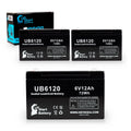 3x Pack Lead F1 UB6120 Tripp-Lite Acid - Replacement F2 Battery - - Battery Includes 12000mAh, F1 to (6V, 6 SLA) Adapters 850 12Ah, Sealed Universal AGM, Terminal Compatible Terminal,