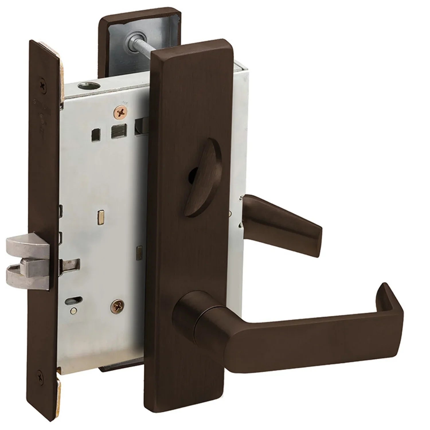 Satin Rubbed Lever L Oxidized Bathroom 1 Field Reversible 06 Bed 06L Lock Bronze Dark Oil Schlage Privacy 613 Mortise L9040 Grade Escutcheon Finish