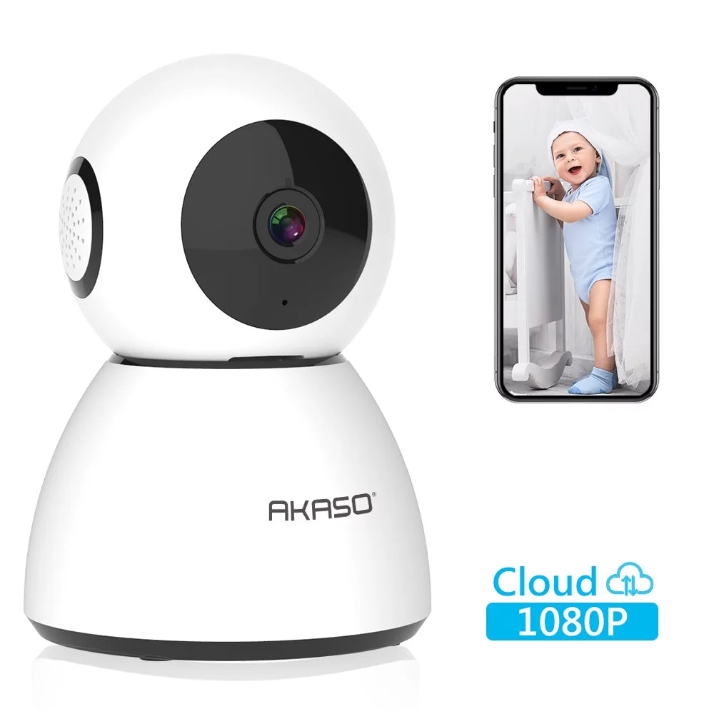 Home WiFi Monitor Baby/Pet IP AKASO Camera, with Camera, Work 1080P Camera Surveillance Alexa FHD Smart Security