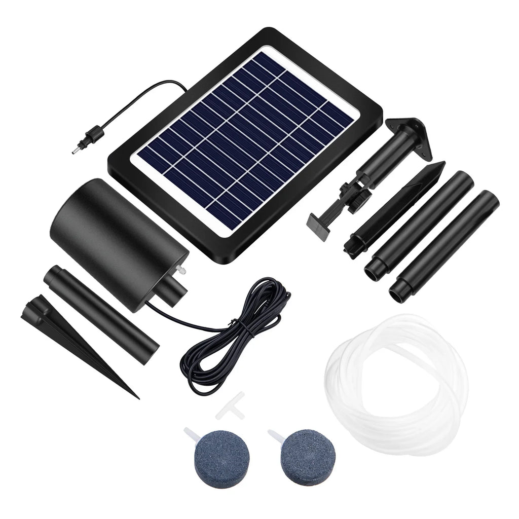 Powered Fishing moobody 3 Pond Solar Modes 4W, for Aerator Hydroponics Perfect Air Pump, Oxygenation Stock Pond with in