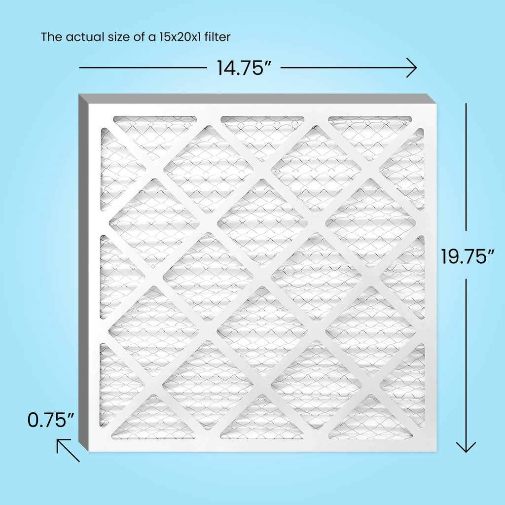 Filter (6 AC Air Mint 8, MERV 15x20x1 Air, Furnace HVAC Filters Pleated Pack)