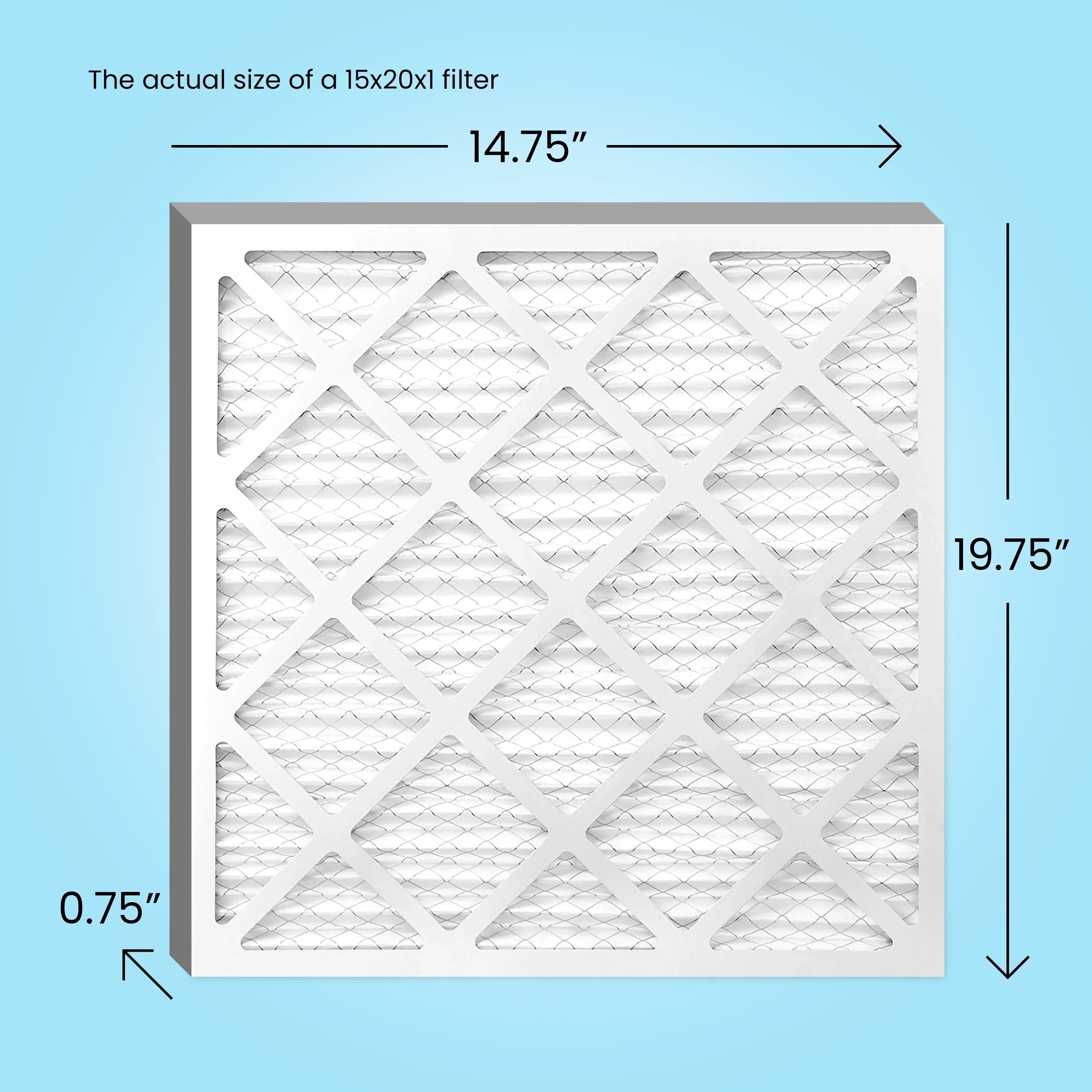 Filter (6 AC Air Mint 8, MERV 15x20x1 Air, Furnace HVAC Filters Pleated Pack)