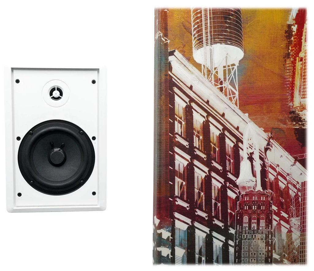Pendant+8 Slim JBL Restaurant/Bar/Cafe Wall Speakers 4 6-Zone Amplifier+4 White