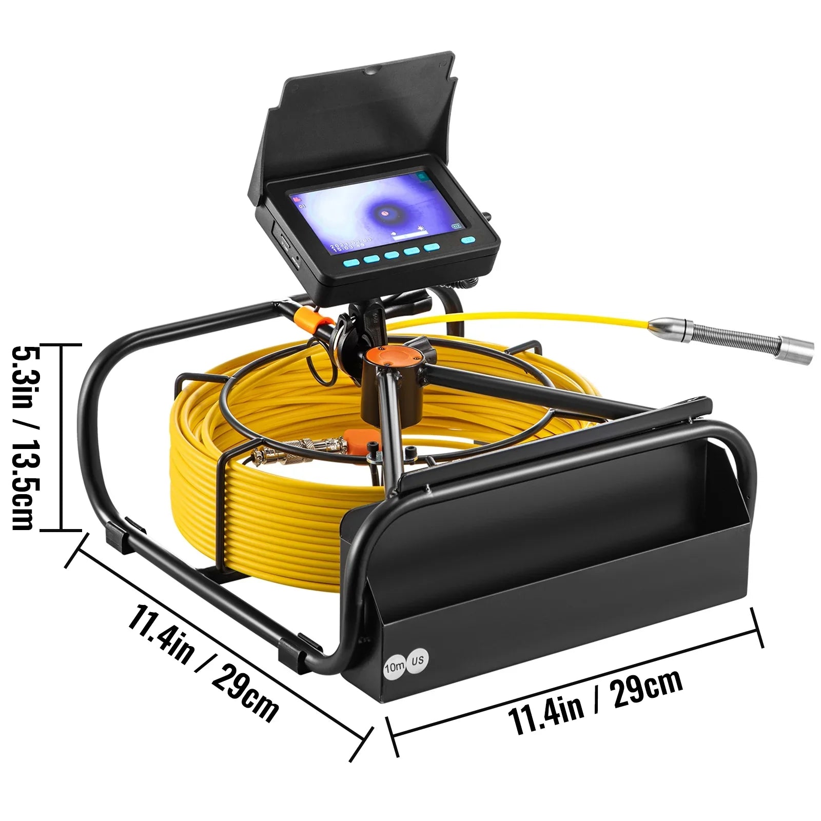 LCD 6PCS 4.3 SKYSHALO 8500MAH Waterproof with Pipe Camera IP68 Camera Camera Inspection Camera 10M Cable Inspection TFT LEDs in. Monitor Lithium Sewer Pipeline DVR Battery, Function 32.8FT Duct Screen