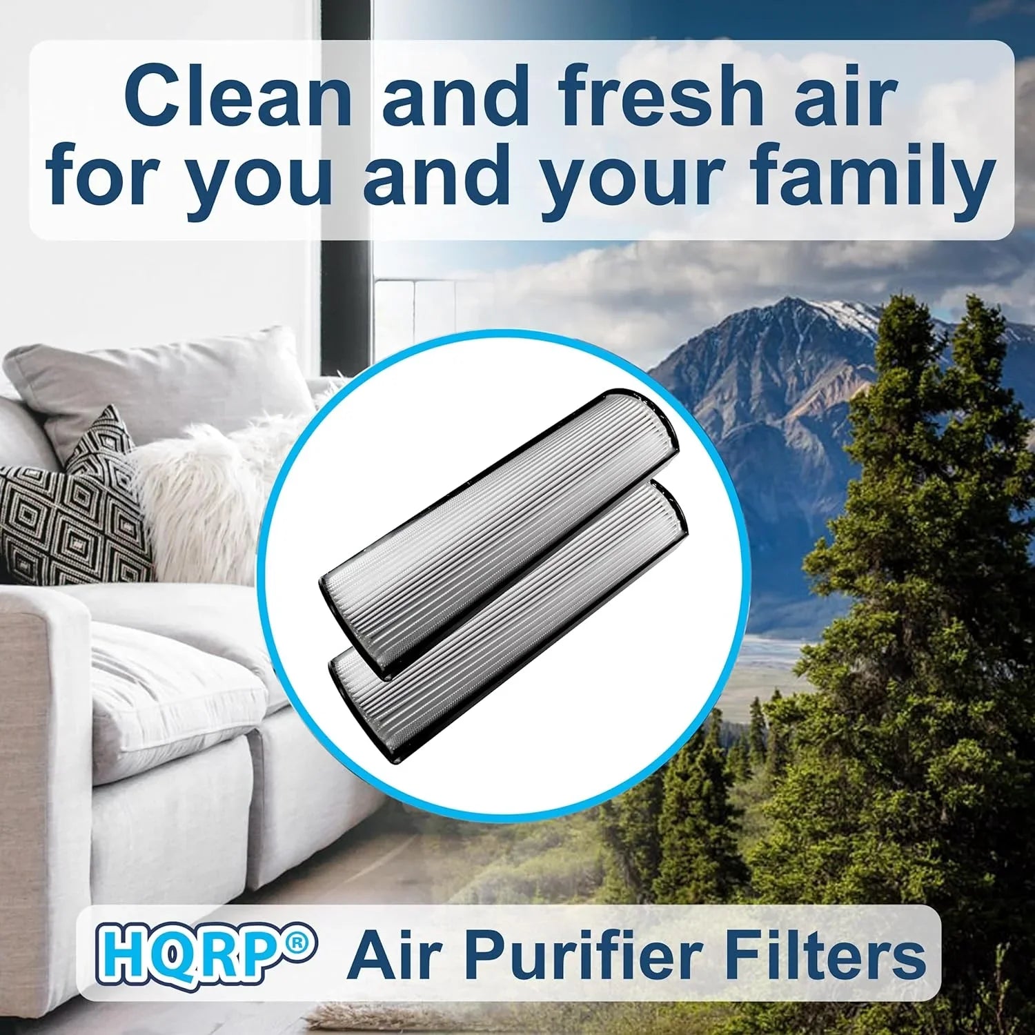Therapure Envion Compatible HEPA TPP440F Filter TPP540 with TPP440 HQRP Air TPP640S TPP640 2-Pack Purifier