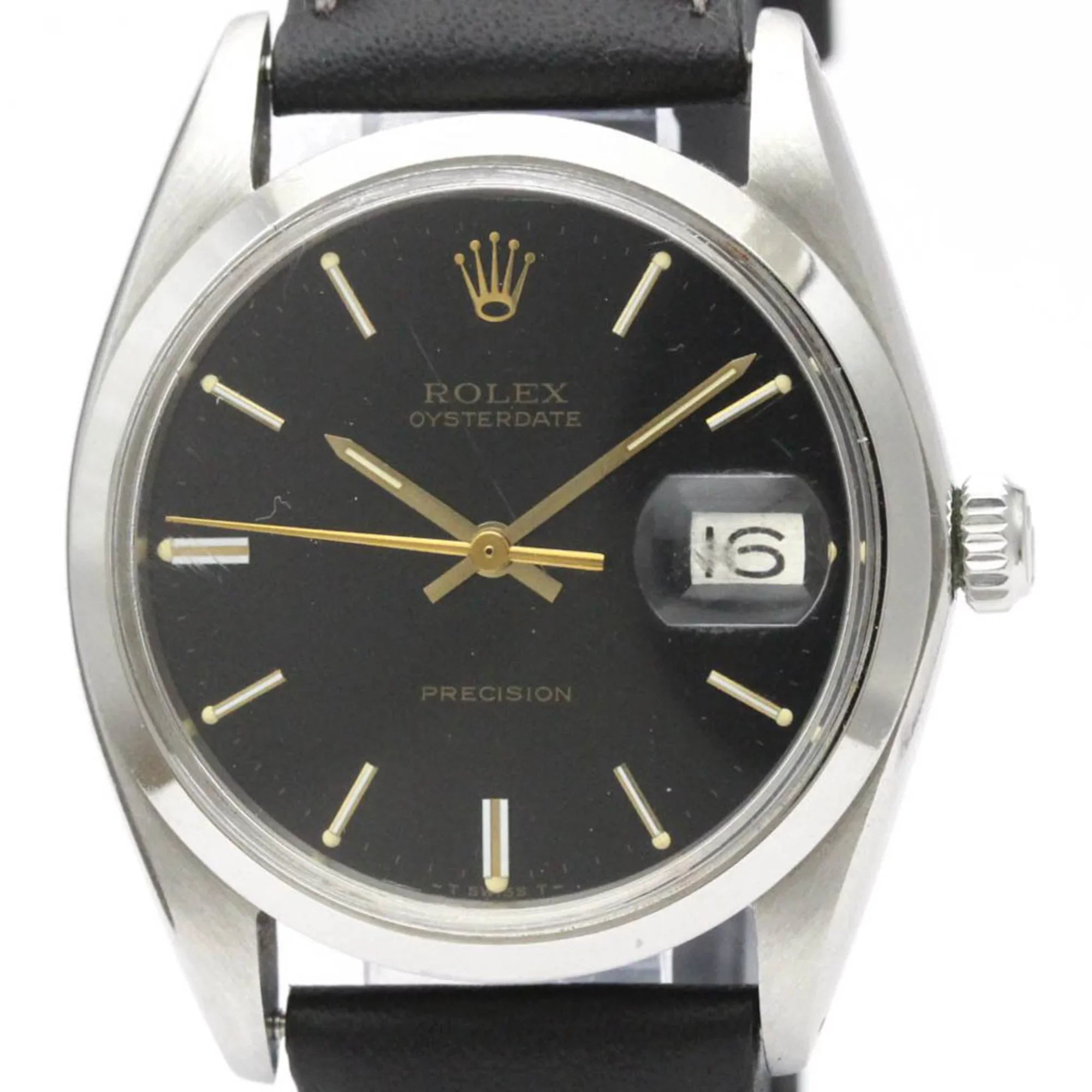 Oyster Steel Mens Authenticated Watch 6694 Precision BF555830 Hand-winding Used Vintage Date