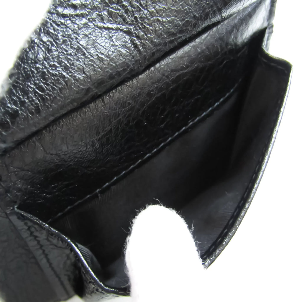 Leather Balenciaga 504934 Unisex Wallet Black (Good) Pre-Owned (bi-fold)