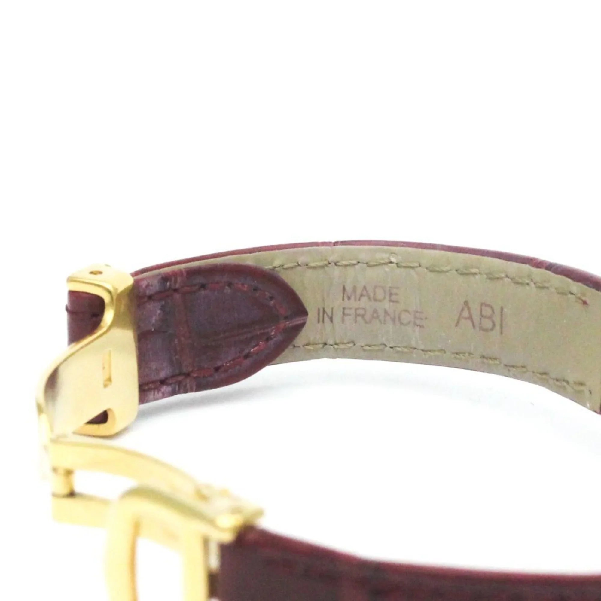 (Good) BF568960 Colisee Must Plated Pre-Owned Watch CARTIER Ladies Leather Quartz Gold