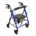 R-4100N-BL Rollator Blue, with 6" Junior Seat, Aluminum Karman Casters Healthcare Low