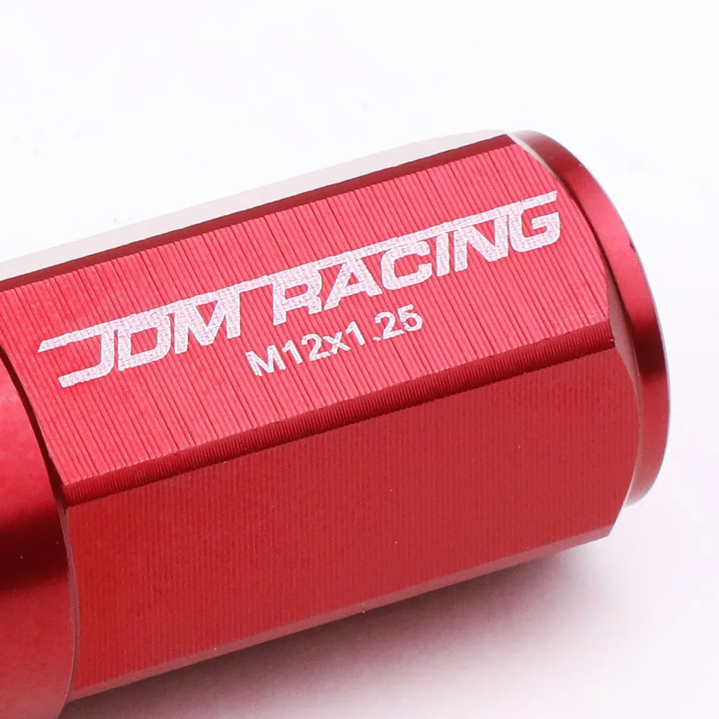 Wheel X 1.25 Aluminum M12 Extension Deep Alloy +2 Lug Drive Motoring DNA (Red) x 20-Piece LN-ZTL-9027-125-RD Nuts
