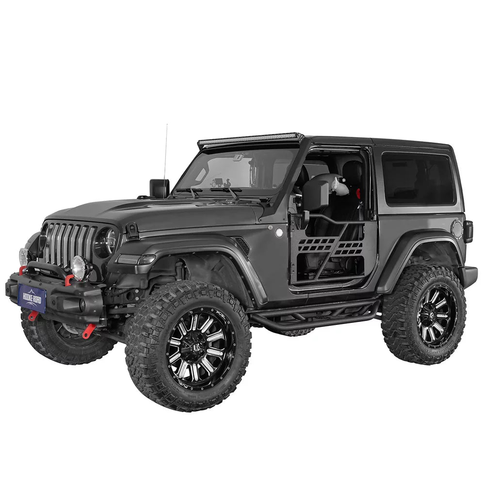 Steel Door 2018-2023 Jeep Black Frame Tubular Hooke Guards JL Half Wrangler Road Fit 2-Door