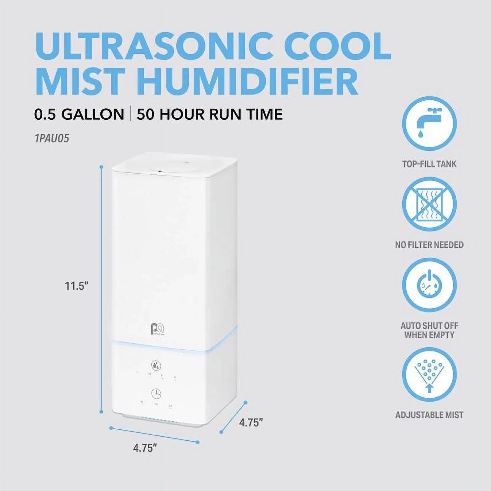 Ultrasonic gal Perfect 0.53 Humidifier Aire Electronic