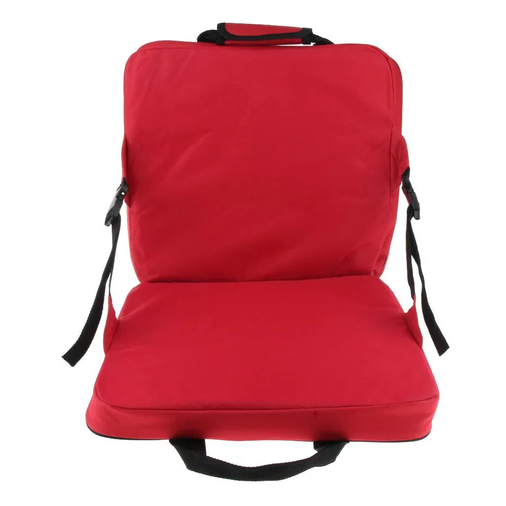 Folding red Bleacher Portable with Cushion Seat Seats Cushion Backs Stadium