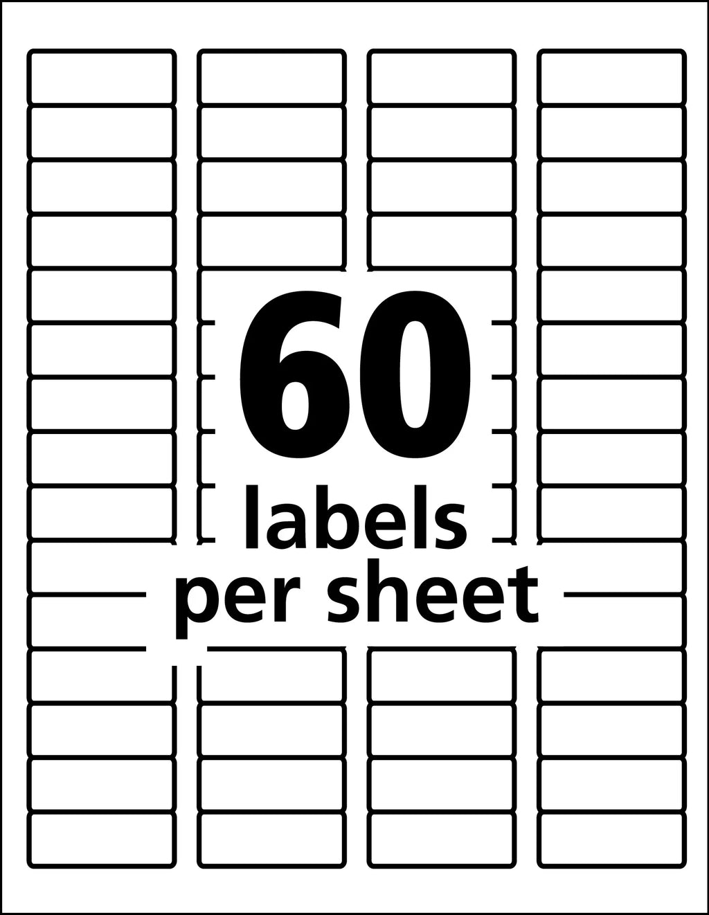 Permanent 3,000 1-3/4", Adhesive, x (61533) Labels ID Avery 2/3" TrueBlock Durable Labels, Technology,