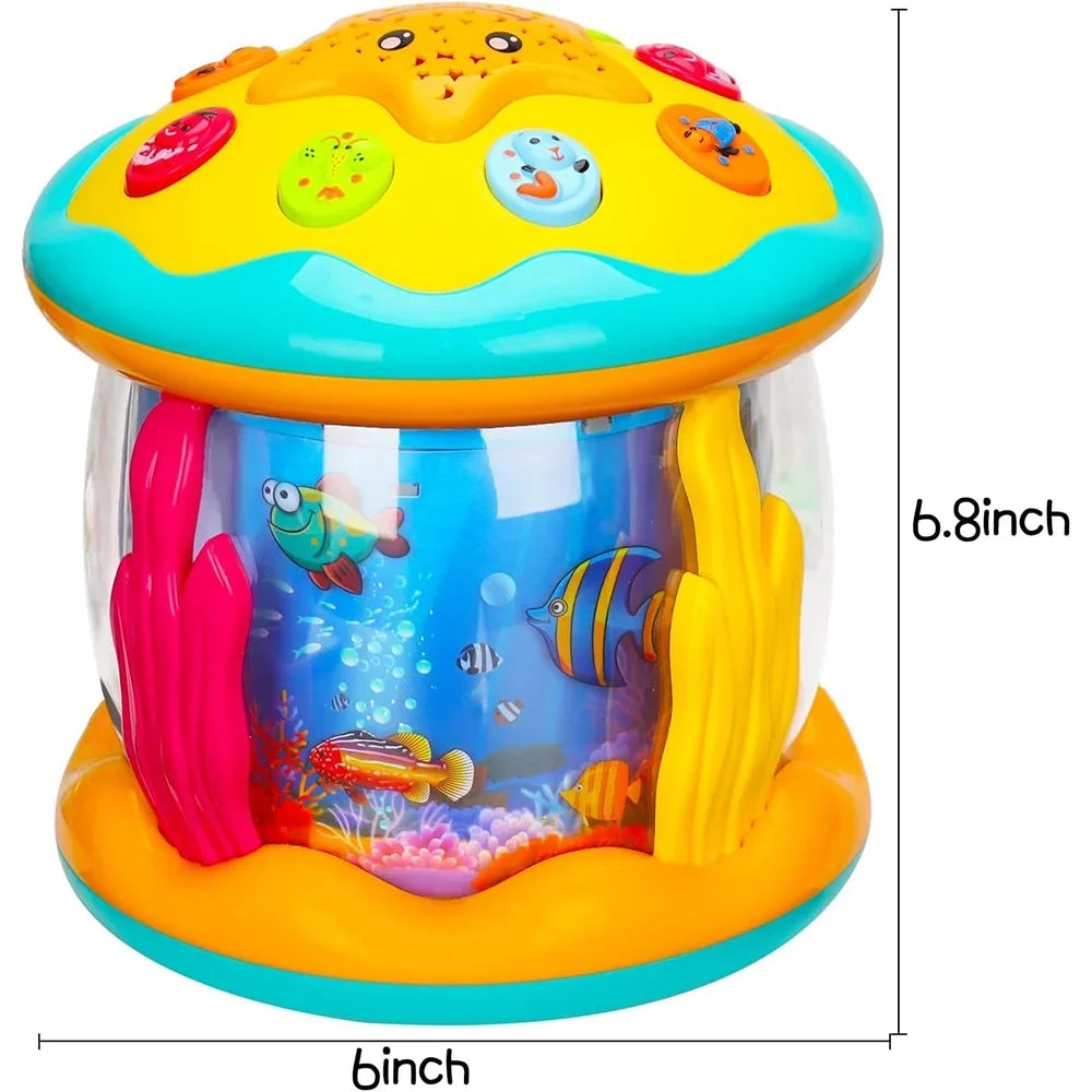 Star Ocean Rotating Gift to Baby Musical Years Toys Toys for 12 6+ Learning - Light Baby - 6 Projector Infant Crawling Month Months Toys Old