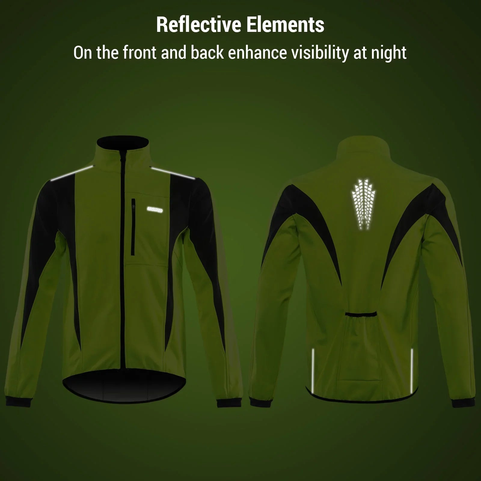 Bike Winter Protection Warm Jacket Ultimate for Arsuxeo Waterproof Cycling Windproof - Outerwear