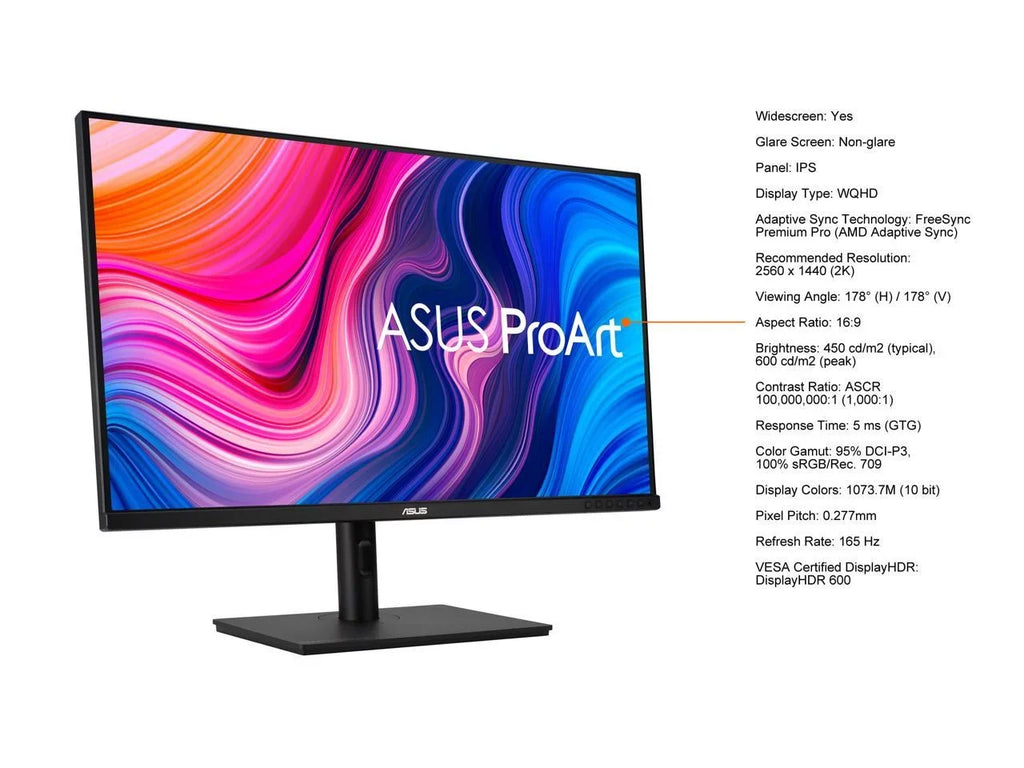 165Hz, Calman < USB-C Hub, Delivery, Monitor ProArt (2560 2, IPS, 100% Delta DisplayPort, 1440), QHD USB ASUS DCI-P3, (PA328CGV) 1440P E HDMI, 3.1 Verified, Display sRGB/Rec.709, C-c 32" Power - 95% x
