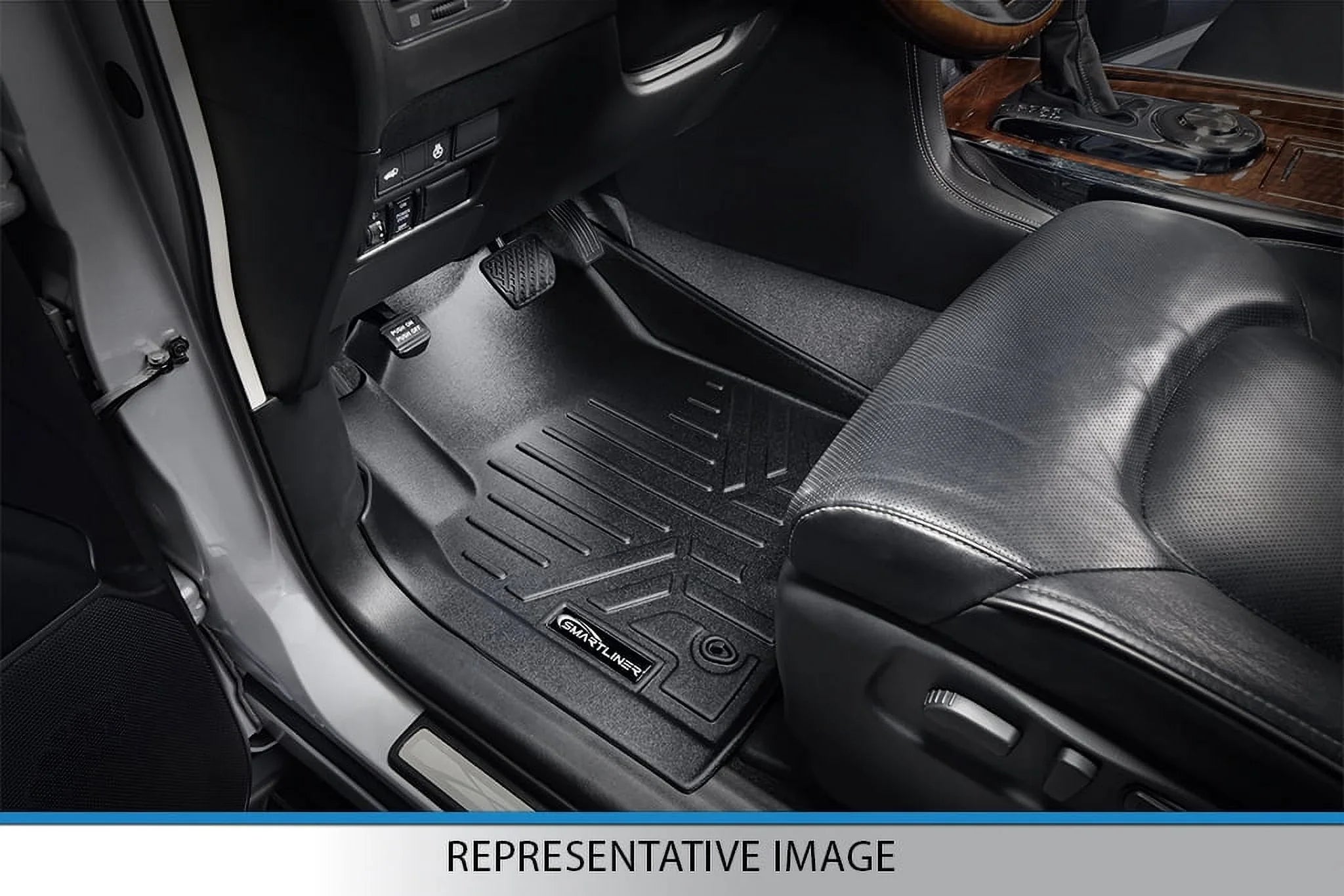 Black Row Smartliner for Liner Caravan Mat Floor 1st Dodge Front Grand 2008-20