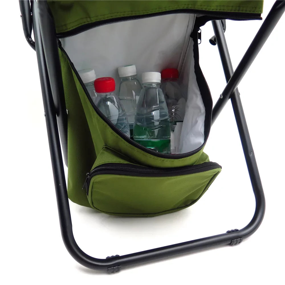 HTTMT- Camping Picnic Multi-use Bag Backpack Stool Chair Cooler with Hiking Fishing New