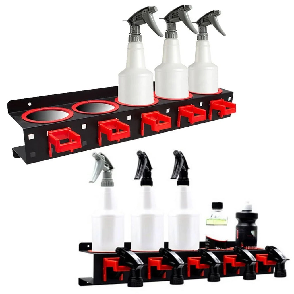 Hooks, with Mount & Squeeze Accessories 5 2Pcs Wall Car Cleaning Shop Racks, Holders, 5 Spray Hangers, Holes Tools Organizers Auto Bottle Bottle Beauty Storage Detailing