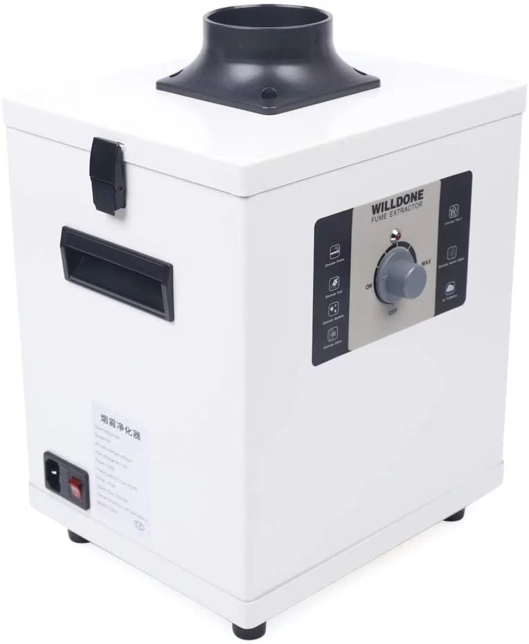 Air Filter Singel-Head Fetcoi Extractor Purifier Fume & Hose, 3-Layer 360° Smoke Rotatable With