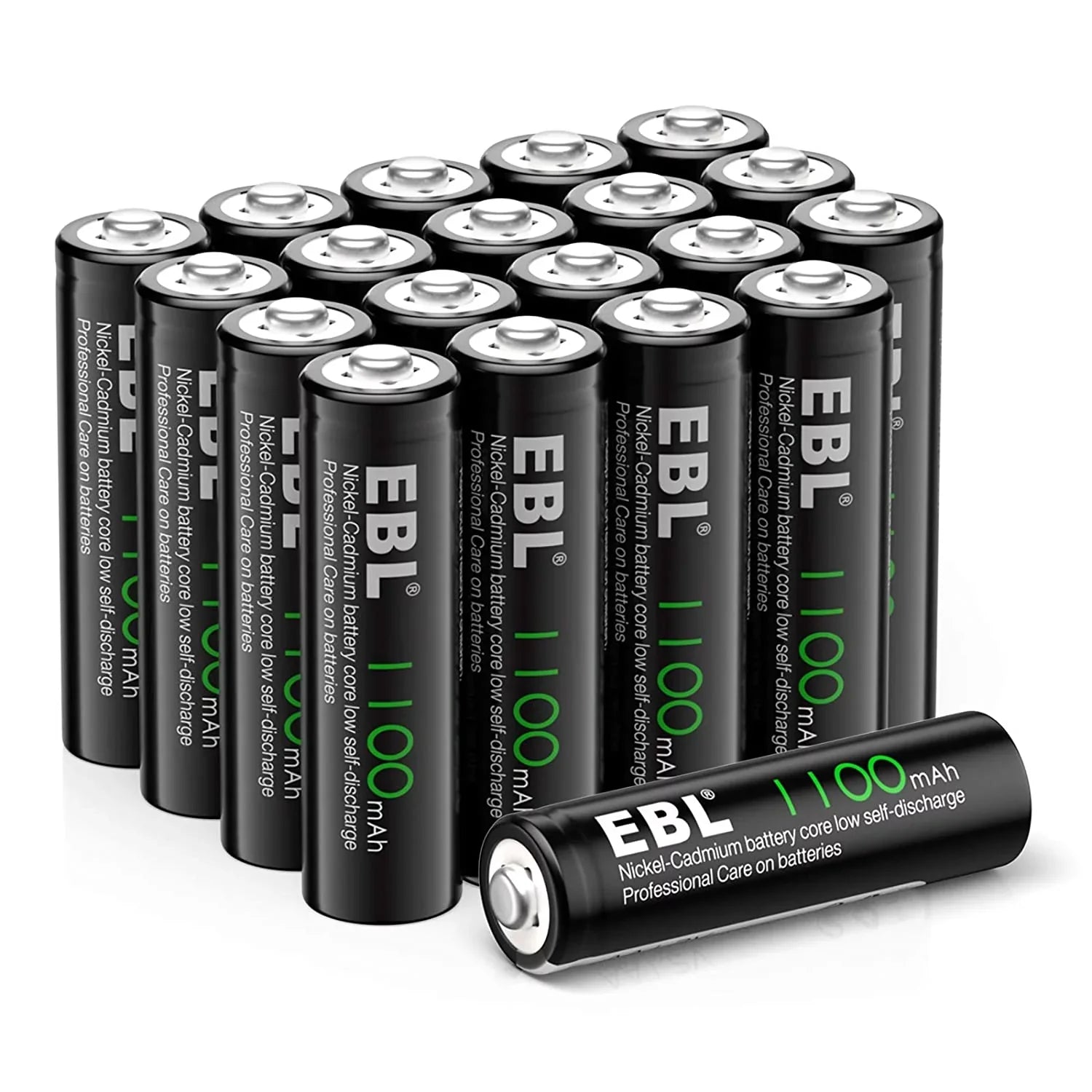 Double Batteries 1.2 Rechargeable EBL Batteries AA (20 Pack), Long-Lasting a Volts