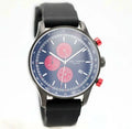 Quartz Black Watch Storm Men's 133CBRS Black Larsen Lars Silicone Steel PVD 44mm