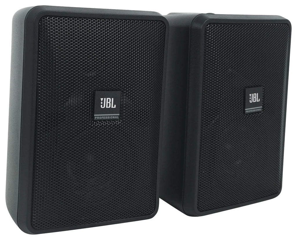 23-1 + (8) Indoor/exterior Commercial JBL Speakers Amp Black Wall 3" 70v Control