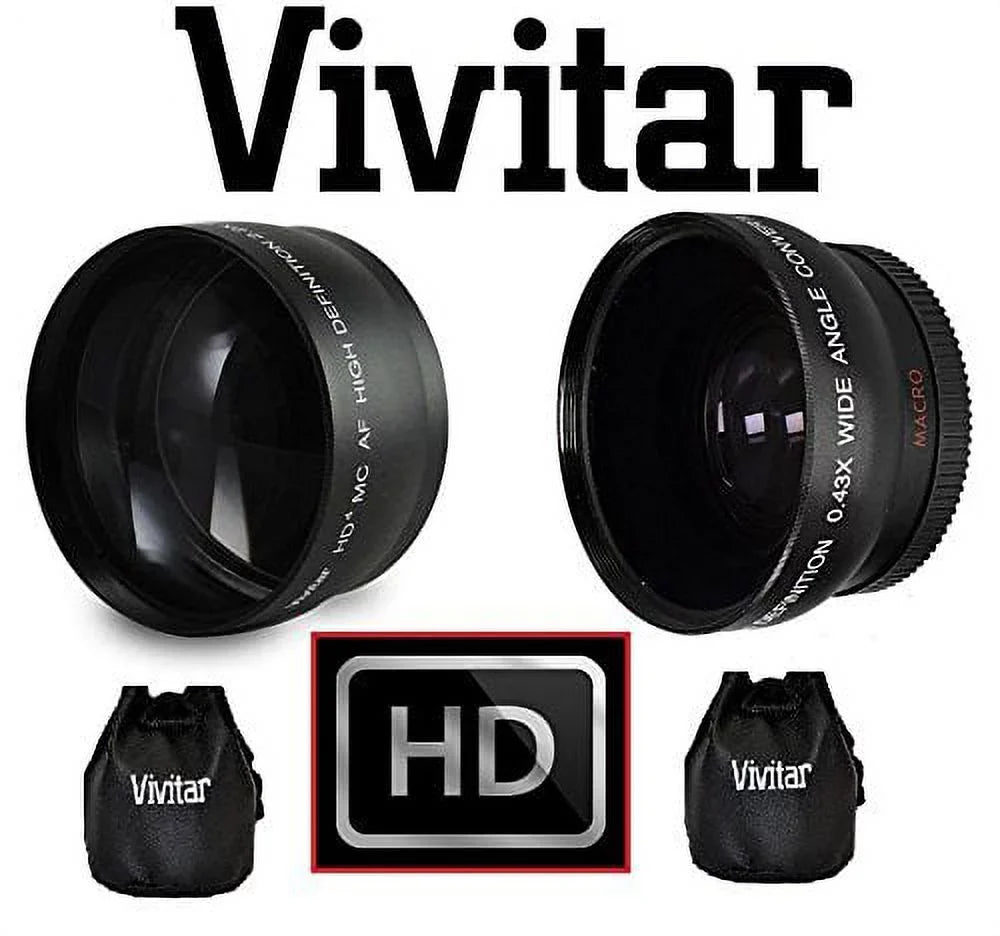 TELEPHOTO & LENS LENS for HI PRO (52mm HD ANGLE Compatible) WIDE DEF NIKON KIT 2PC D3200