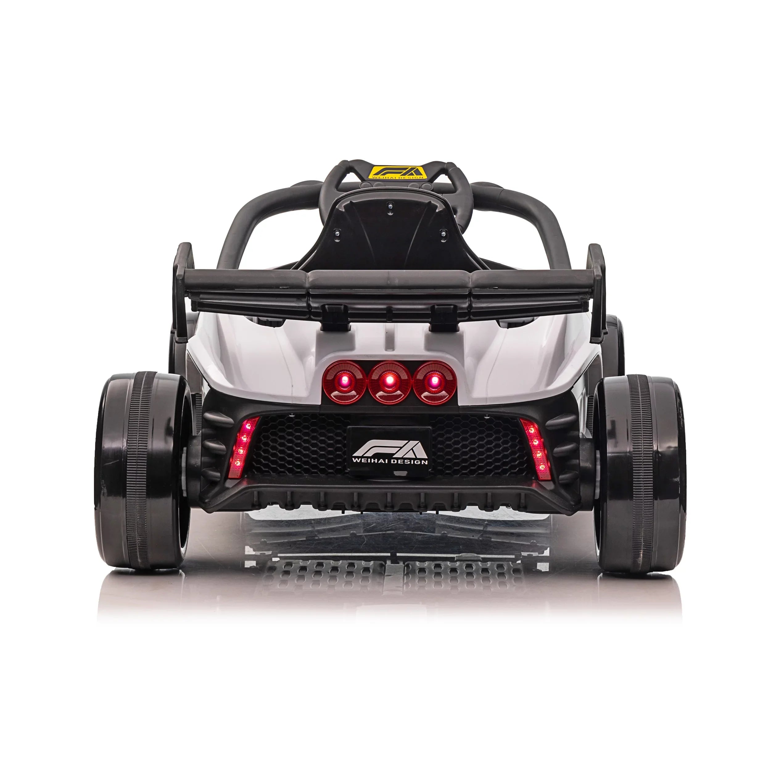 White W/Remote Blazin' 12V F1 Operated Years 3 on up Wheels and Battery Ride