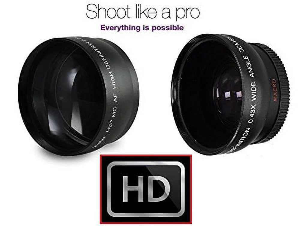 Wide Angle Compatible) Hi-Def Set For (46mm DMC-G7K & DMC-G7 Lumix Lens Panasonic Telephoto