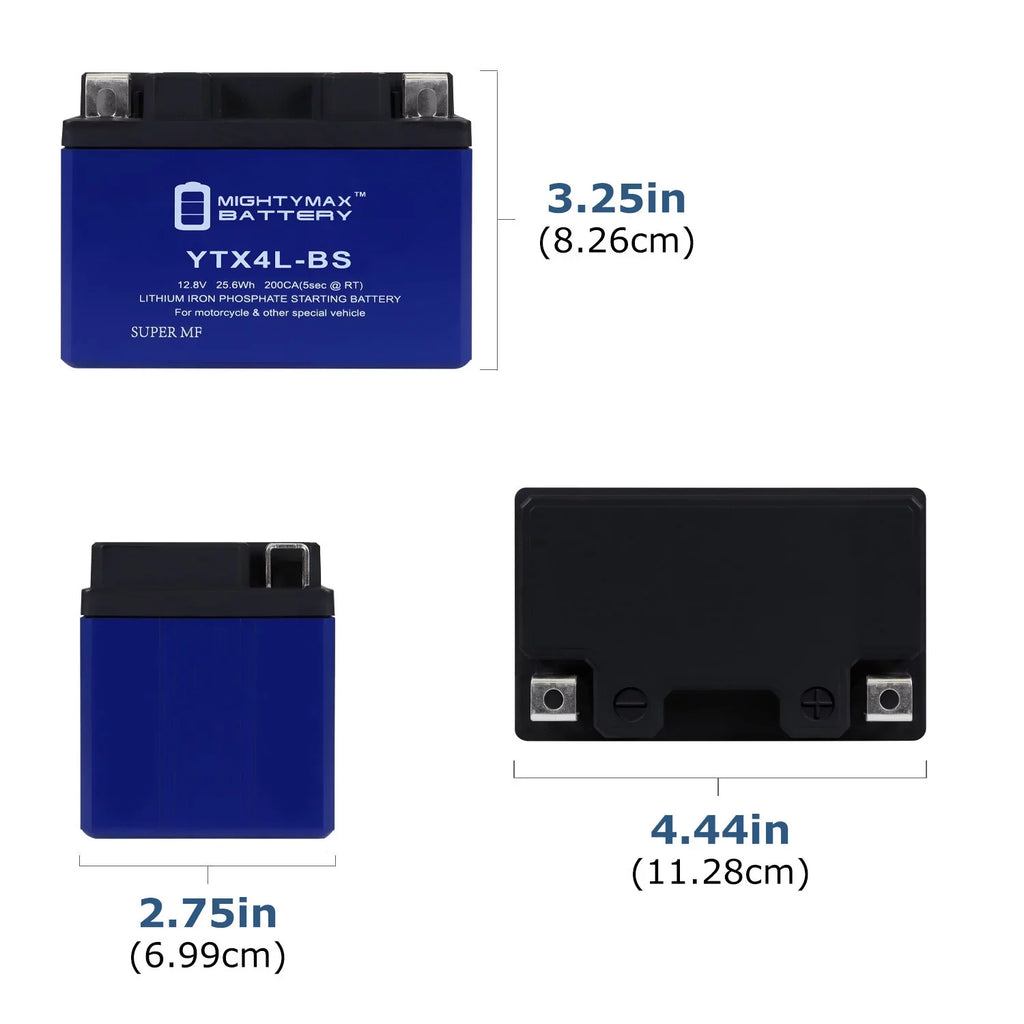 GSX Compatible Replacement with Pack YTX4L-BS - Battery Sea-Doo Lithium YTX4L-BS 20 96-00
