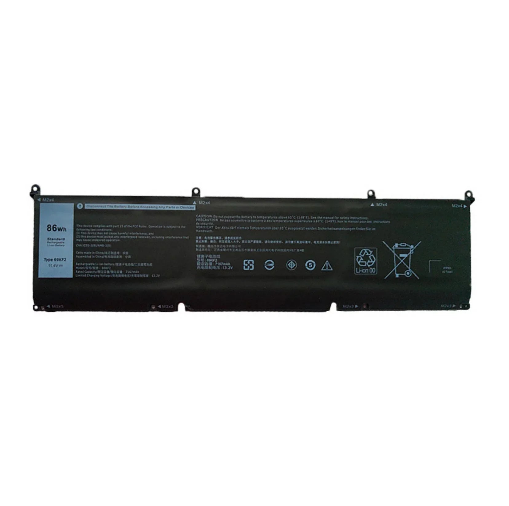 TECH Precision 86Wh Battery XPS Emery 5550 for 15 69KF2 9500 M15 M17 M59JH Laptop