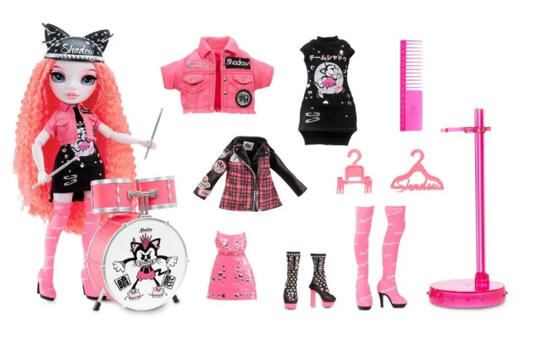 Playset, (Neon Match Rainbow Vision Gift Accessories & Pinkett Rock Neon Fashion for Pink) Old Band Designer Doll. Years Outfits & Shadow-Mara Great Kids Mix Shadow 6-12 Collectors 2 High