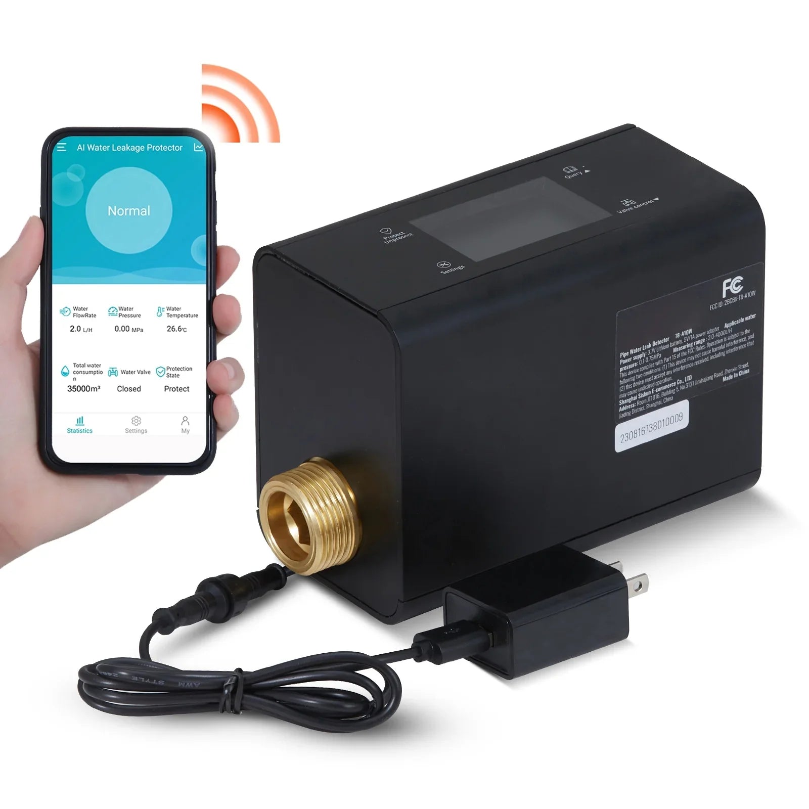 liquid 3/4" or in Monitor Diameter. Smart SKYSHALO Detector pipeline Available Automatic 1" Leak Shutoff