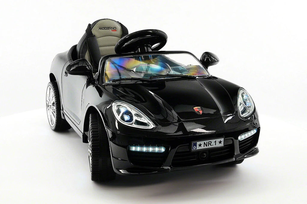 Electric Ride-On 12V Metallic Kids Car Kiddie with R/C Black Remote Parental Roadster |